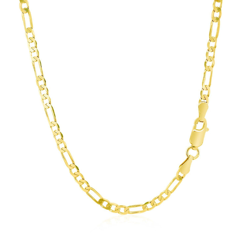 Bids.com 3.1mm 14k Yellow Gold Solid Figaro Chain Necklaces
