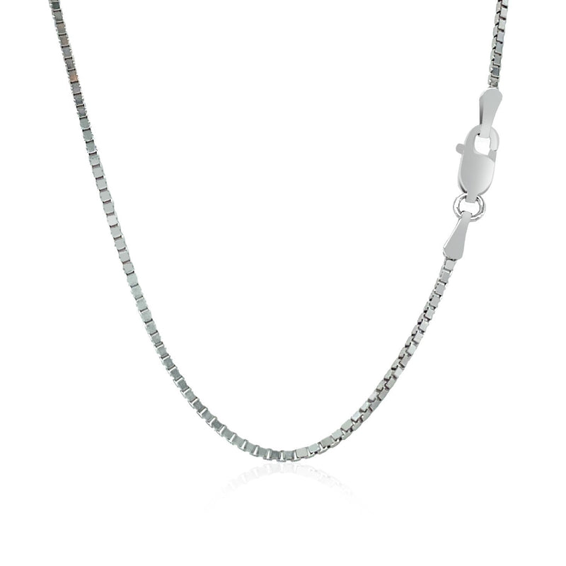 Bids.com 14k White Gold Classic Box Chain 1.1mm Necklaces
