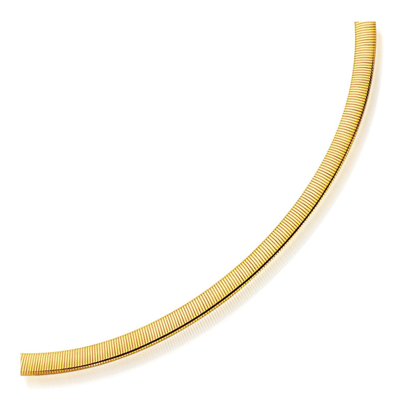 Bids.com 6.0mm 14k Two Tone Gold Reversible Omega Necklace Necklaces