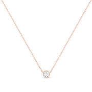 Bids.com .925 Sterling Silver 1/2 Cttw Diamond Bezel 18" Pendant Necklace (I-J Color, I2-I3 Clarity) Necklaces