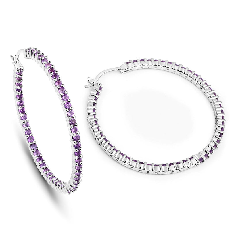 Bids.com 3.00 Carat Genuine Amethyst .925 Sterling Silver Earrings Earrings