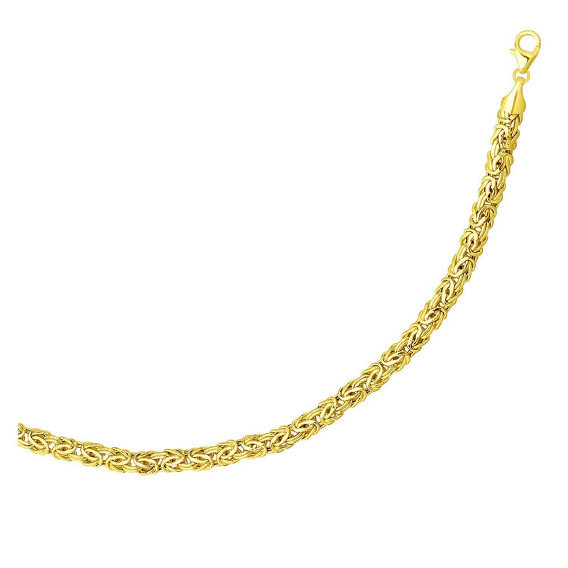 Bids.com 14k Yellow Gold Byzantine Link Shiny Bracelet Bracelets