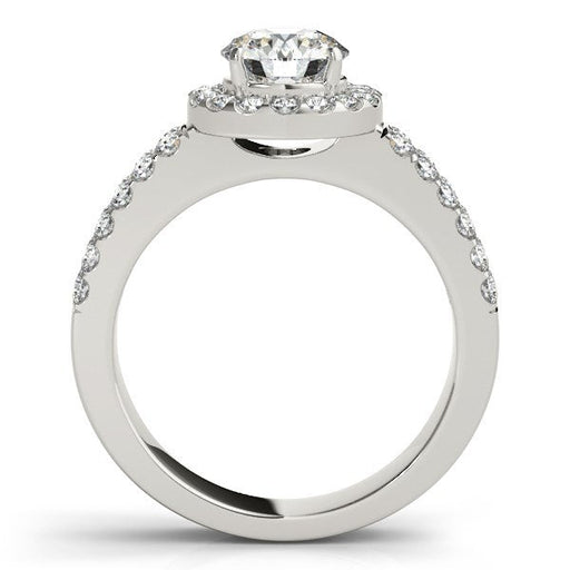 Bids.com 14k White Gold Halo Diamond Engagement Ring With Double Row Band (1 3/8 cttw) Rings