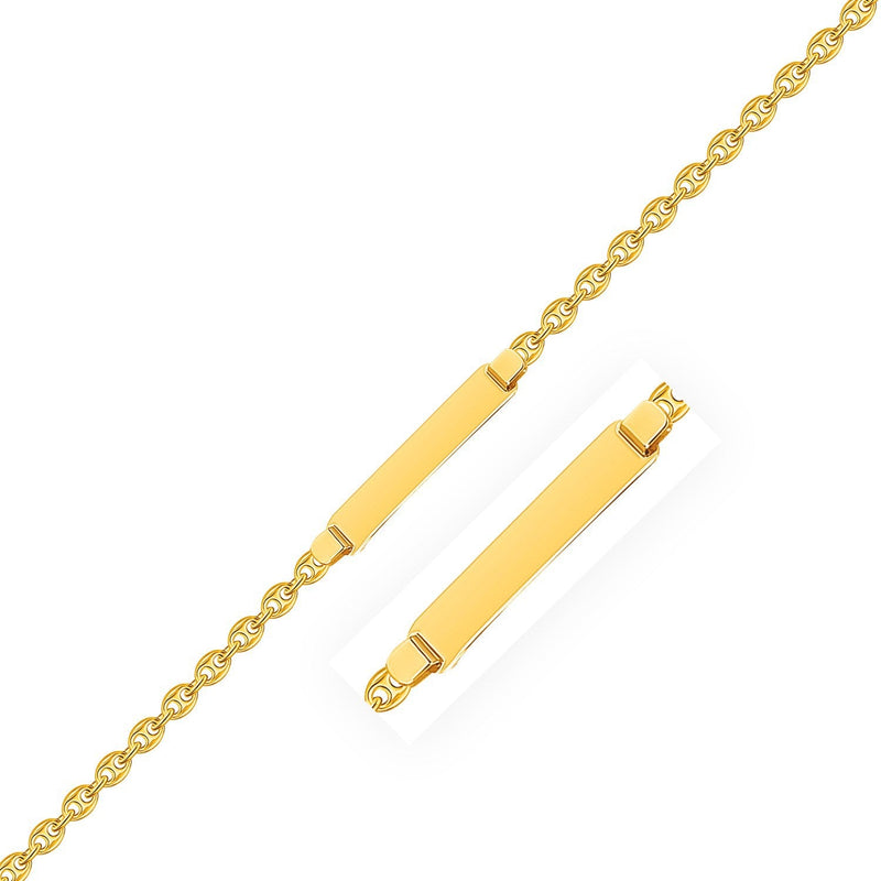 Bids.com 14k Yellow Gold Puffed Mariner Link Children's ID Bracelet Bracelets