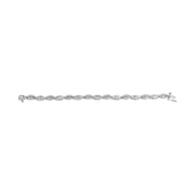Bids.com 14K White Gold 2.00 Cttw Diamond Swirl and Pear Shape Link Bracelet (I-J Color, I2-I3 Clarity) - 7" Bracelets