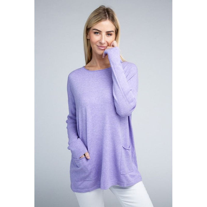 Viscose Front Pockets Sweater