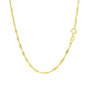 Bids.com 10k Yellow Gold Singapore Chain 1.5mm Necklaces