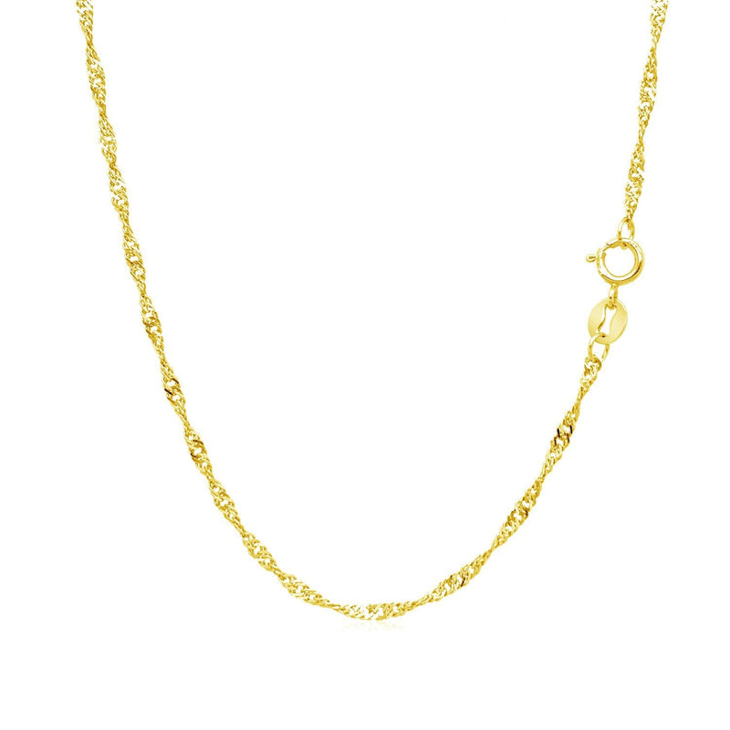 Bids.com 10k Yellow Gold Singapore Chain 1.5mm Necklaces