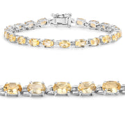 Bids.com 9.03 Carat Genuine Citrine .925 Sterling Silver Bracelet Bracelets