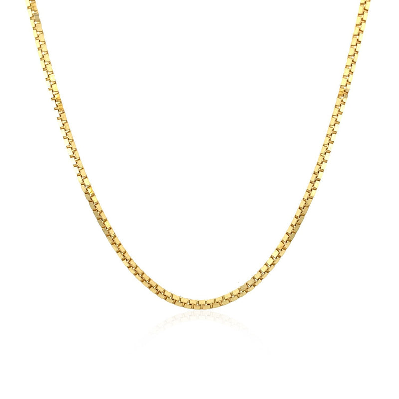 Bids.com 14k Yellow Gold Classic Box Chain 1.4mm Necklaces