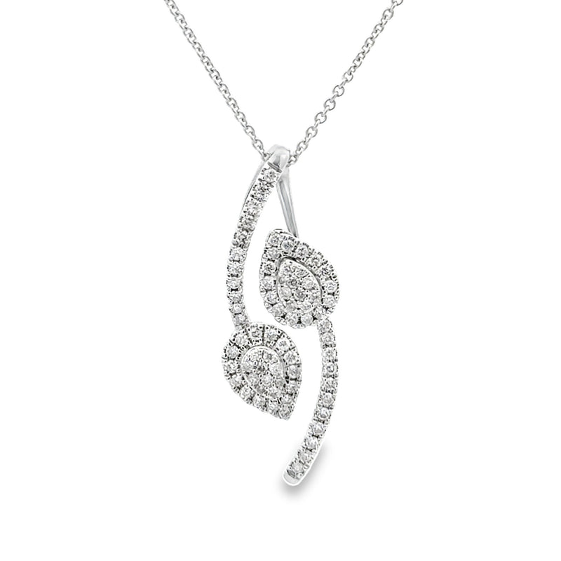 Bids.com .50ct Diamond Fashion Pendants 10KT White Gold Pendants
