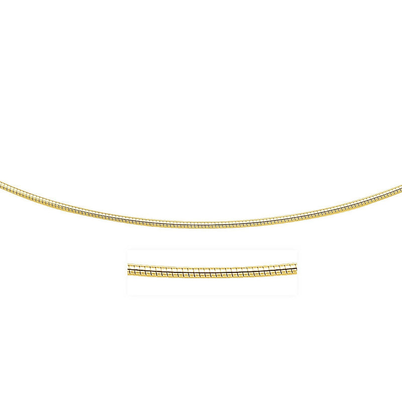Bids.com 14k Yellow Gold Necklace in a Round Omega Chain Style Necklaces