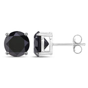 Bids.com 4.91 Carat Genuine Black Diamond 14K White Gold Earrings Earrings