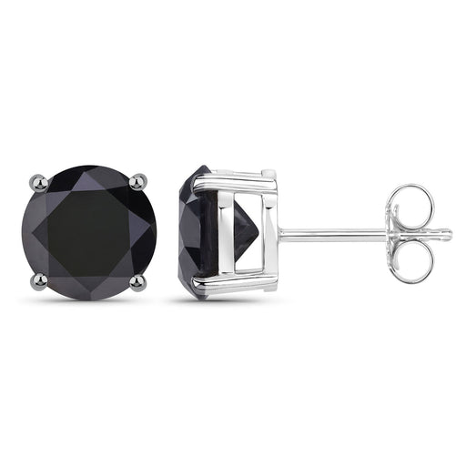 Bids.com 4.91 Carat Genuine Black Diamond 14K White Gold Earrings Earrings