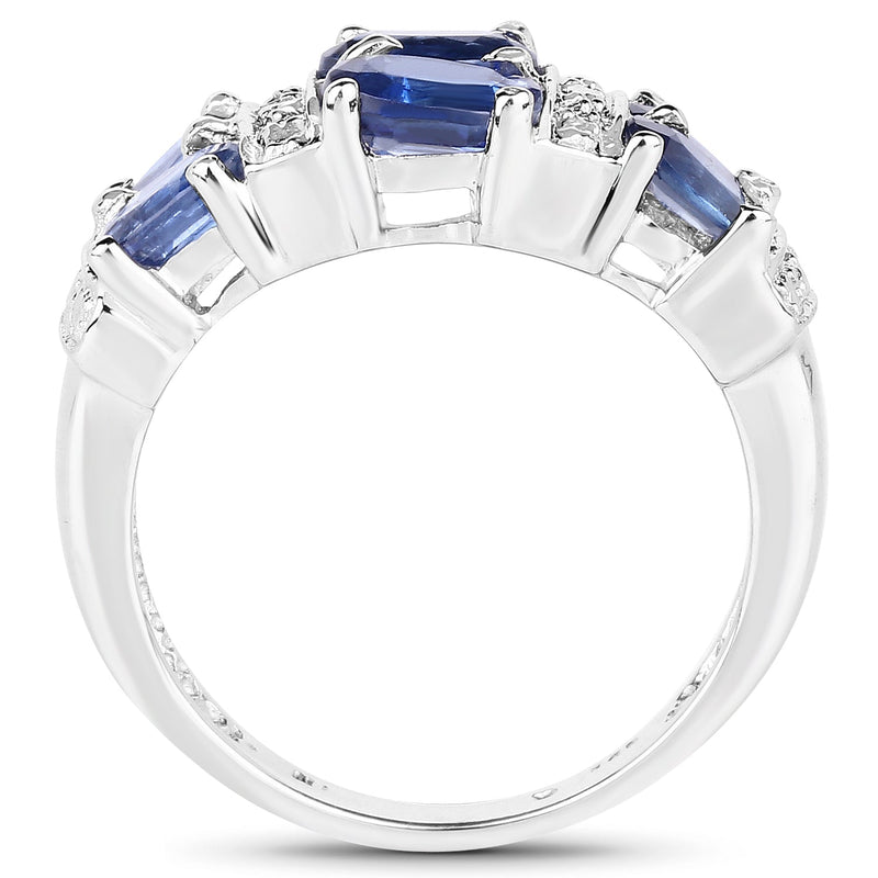 Bids.com 2.44 Carat Genuine Kyanite .925 Sterling Silver Ring Rings