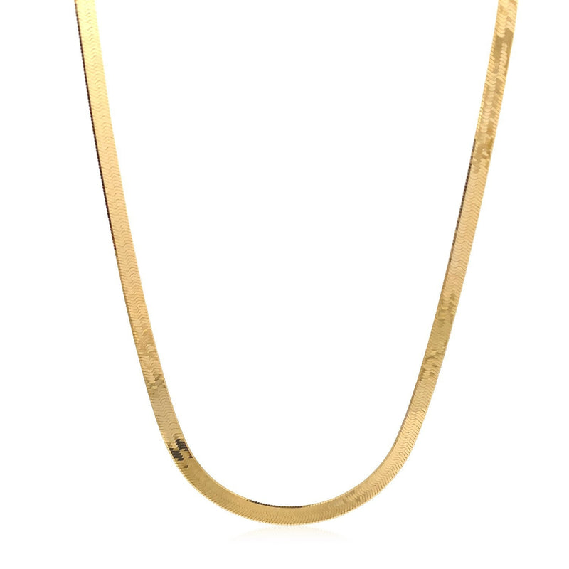 Bids.com 4.0mm 14k Yellow Gold Super Flex Herringbone Chain Necklaces