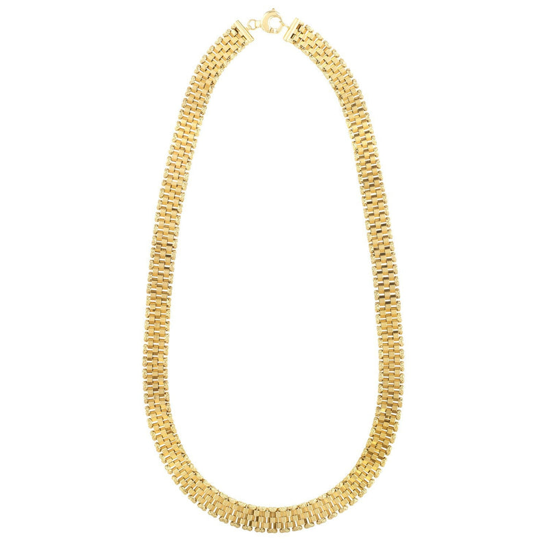 Bids.com 14k Yellow Gold Faceted Panther Link Chain Necklace Necklaces