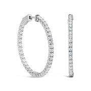 Bids.com 14K White Gold 1 3/4 Cttw Lab Grown Diamond Inside Out Hoop Earrings (G-H Color, VS2-SI1 Clarity) Earrings
