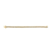 Bids.com 18K Yellow Gold 4.0 Cttw Round-Cut Diamond S-Link 7" Inch Tennis Bracelet (I-J Color, SI1-SI2 Clarity) Bracelets