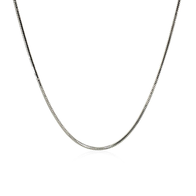 Bids.com Rhodium Plated 1.2mm Sterling Silver Snake Style Chain Necklaces