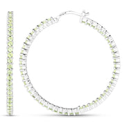 Bids.com 3.50 Carat Genuine Peridot .925 Sterling Silver Earrings Earrings