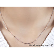 Bids.com 14k White Gold Lumina Pendant Chain 1.0mm Necklaces
