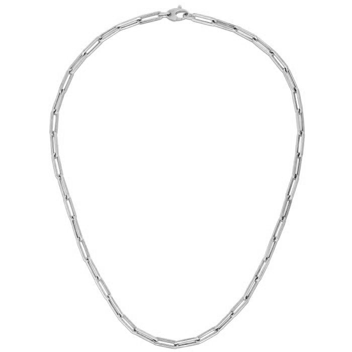 Bids.com 14k White Gold Bold Paperclip Chain (4.2 mm) Necklaces