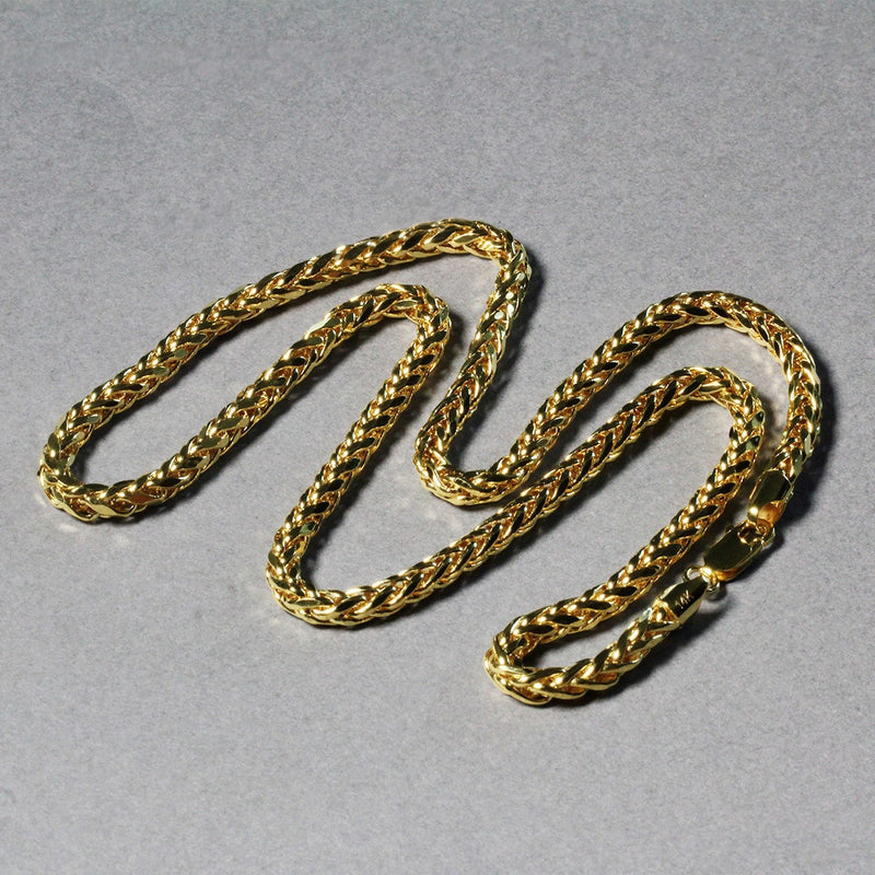 Bids.com 4.1mm 14k Yellow Gold Diamond Cut Round Franco Chain Necklaces