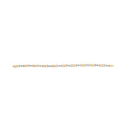 Bids.com 10k Yellow Gold 1/3 Cttw Diamond 3 Stone and X-Link Bracelet (I-J Color, I1-I2 Clarity) - 7.50" Inches Bracelets