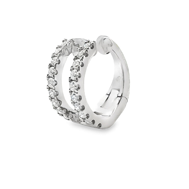 Bids.com .25ct Diamond Ear Cuff 14KT White Gold Earrings