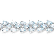 Bids.com 14.11 Carat Genuine Aquamarine .925 Sterling Silver Bracelet Bracelets