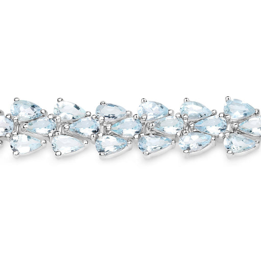 Bids.com 14.11 Carat Genuine Aquamarine .925 Sterling Silver Bracelet Bracelets