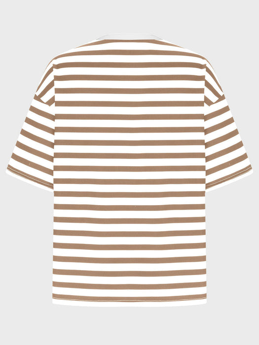 Striped Round Neck Half Sleeve T-Shirt