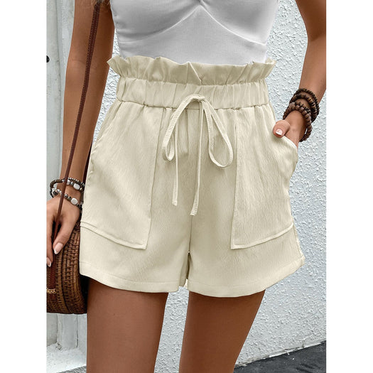 Paperbag Waist Shorts with Pockets