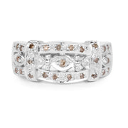 Bids.com 0.32 Carat Genuine Champagne Diamond .925 Sterling Silver Ring Rings
