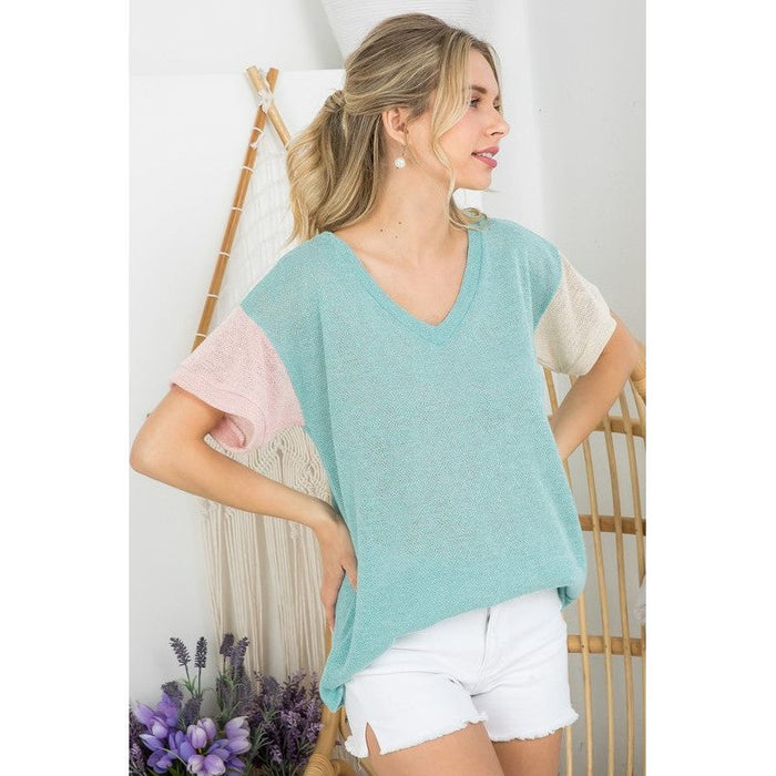 Low Gauge Color block Top