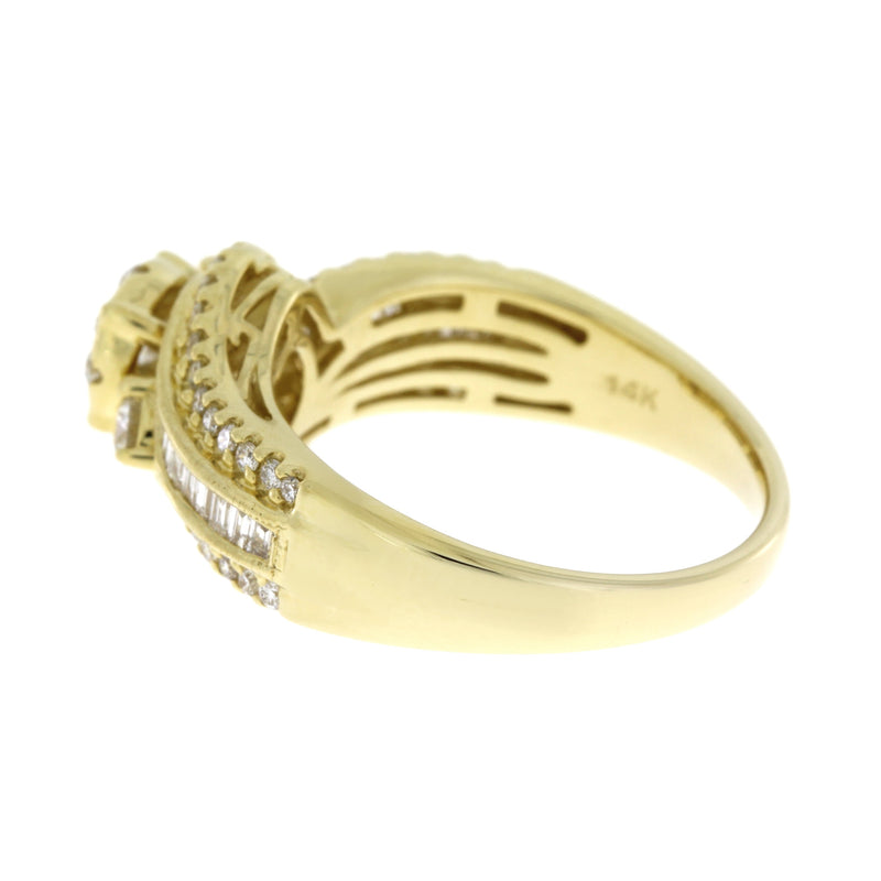 Bids.com 1.00ct Diamond Eng Only 14KT Yellow Gold Rings