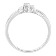 Bids.com 10K White Gold Diamond Promise Ring (1/10 Cttw, H-I Color, SI2-I1 Clarity) - Size 6 Rings