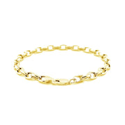 Bids.com 4.6mm 14k Yellow Gold Oval Rolo Bracelet Bracelets