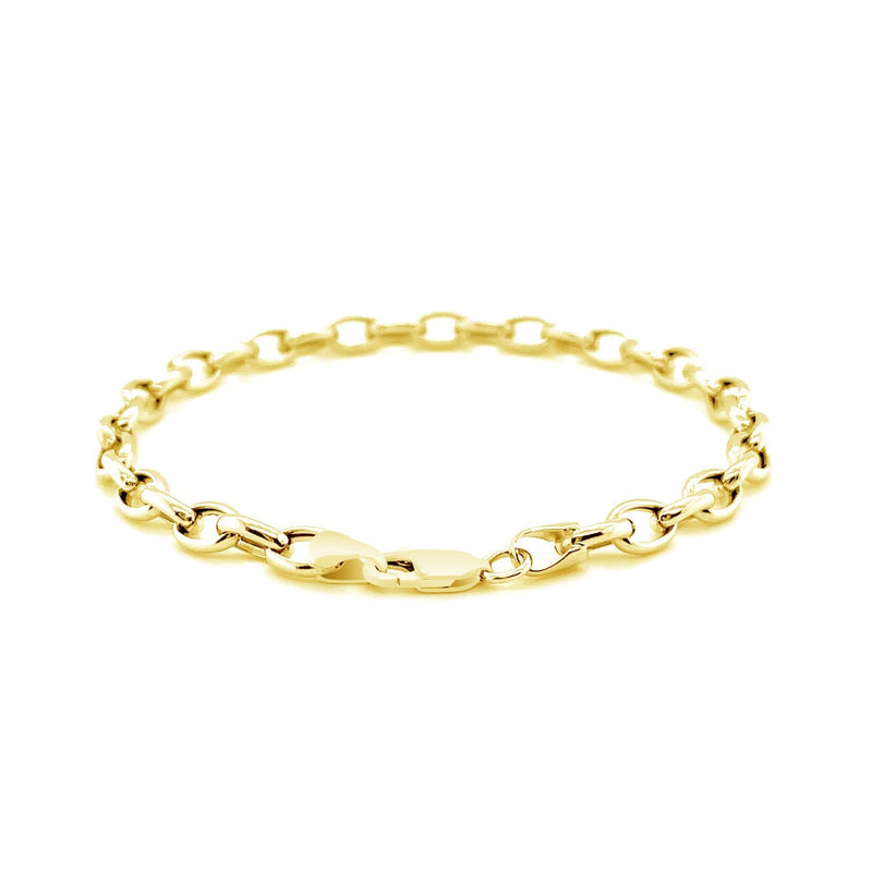 Bids.com 4.6mm 14k Yellow Gold Oval Rolo Bracelet Bracelets