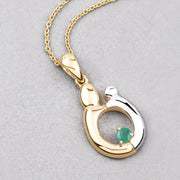 Bids.com 0.17 Carat Genuine Emerald .925 Sterling Silver Pendant Pendants