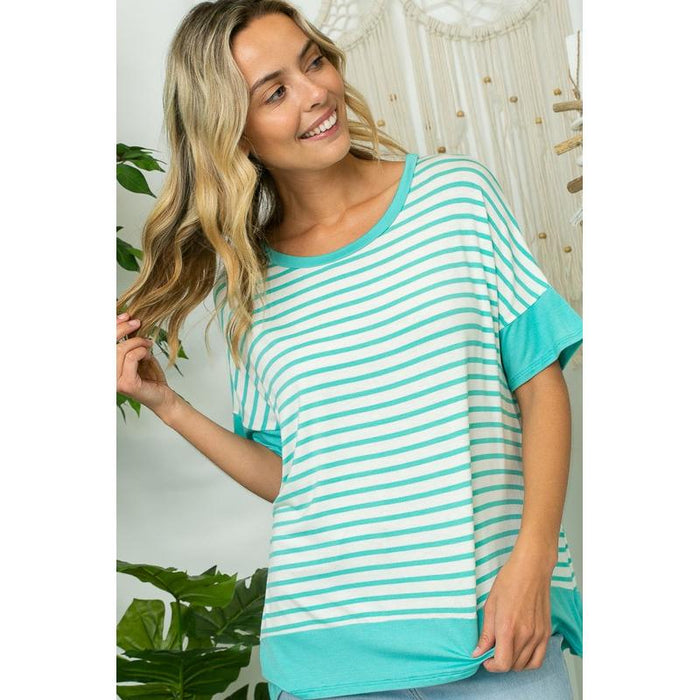 STRIPE MIXED HIGH LOW TOP