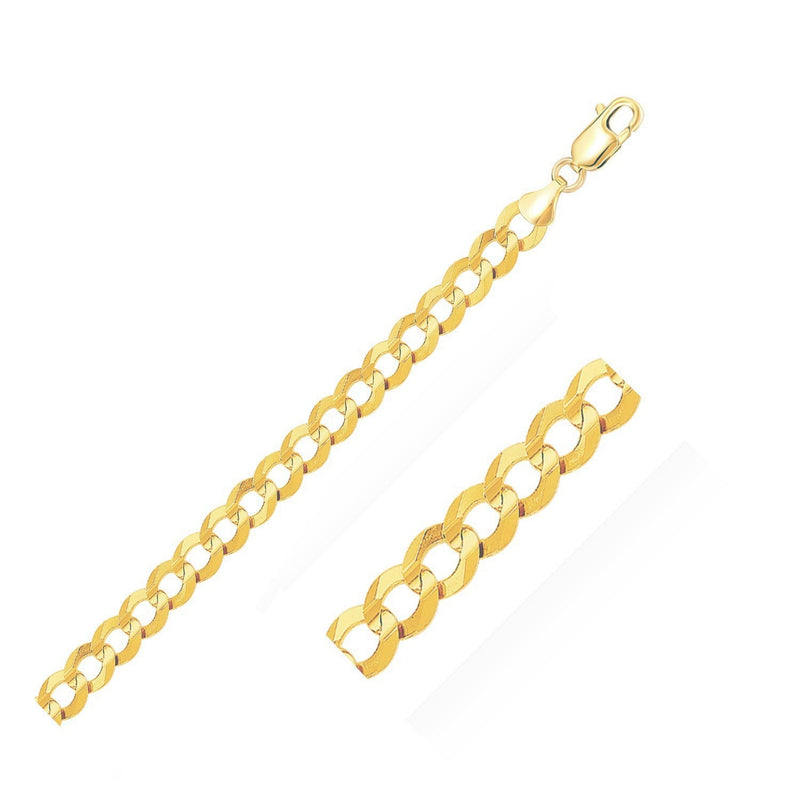 Bids.com 14k Yellow Gold Solid Curb Chain 10.0mm Necklaces