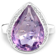 Bids.com 9.00 Carat Genuine Amethyst .925 Sterling Silver Ring Rings