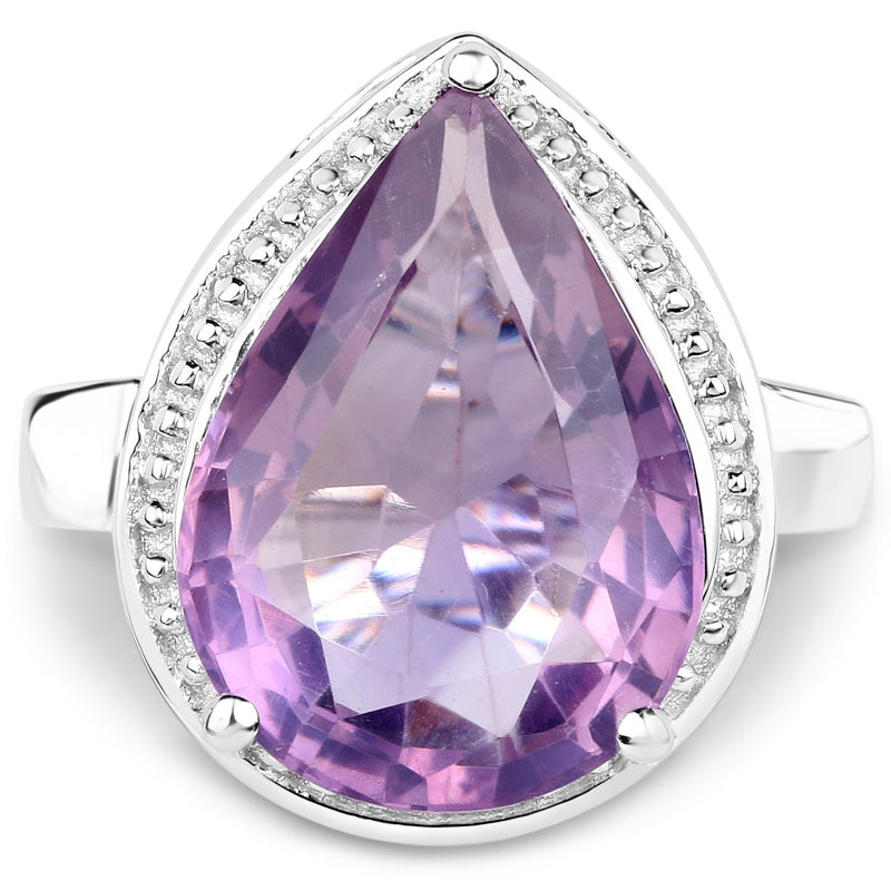 Bids.com 9.00 Carat Genuine Amethyst .925 Sterling Silver Ring Rings