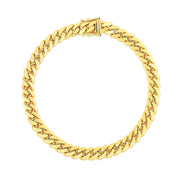 Bids.com 7.0mm 14k Yellow Gold Classic Miami Cuban Solid Bracelet Bracelets