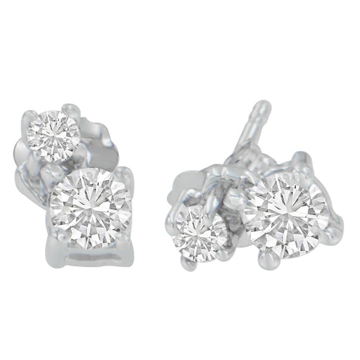 Bids.com 14K White Gold 1/2 cttw Round Cut Diamond Earrings (H-I, SI2-I1) Earrings