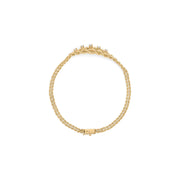 Bids.com 10K Yellow Gold 1/4 Cttw Round-Cut Diamond Basket Weave Rope Chain Style 7" Bracelet (H-I Color, I1-I2 Clarity) Bracelets