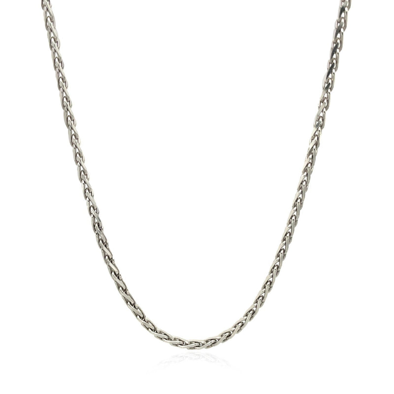 Bids.com 2.2mm Sterling Silver Rhodium Plated Wheat Chain Necklaces