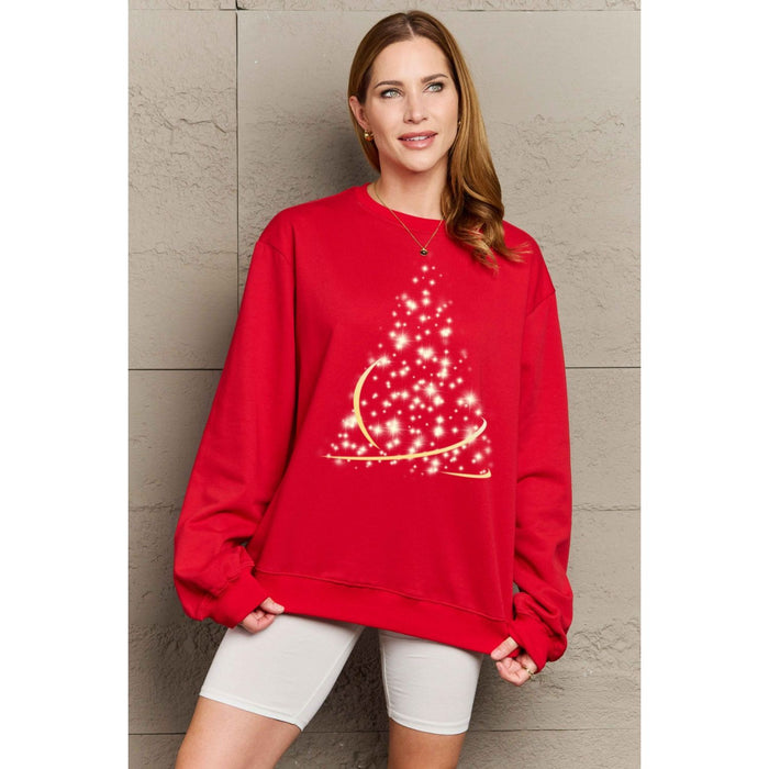 Simply Love Graphic Round Neck Sweatshirt